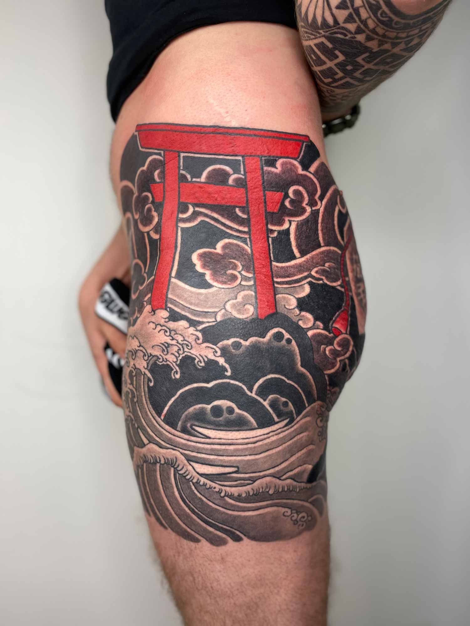 Pin by Lane Hammitt on Tattoos | Waterfall tattoo, Japanese tattoo, Torii  gate